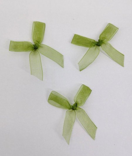 ببيونات شيفون(زيتي فاتح) 1 سم