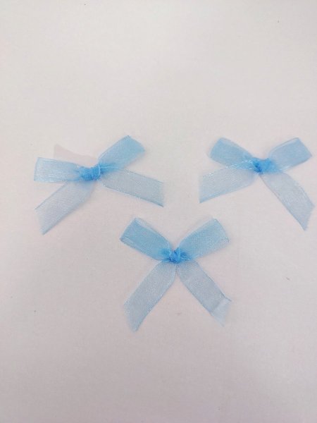 ببيونات شيفون (ازرق) 1سم