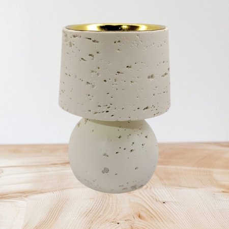 مبخرة حجر & علبة شفاف (بيج)