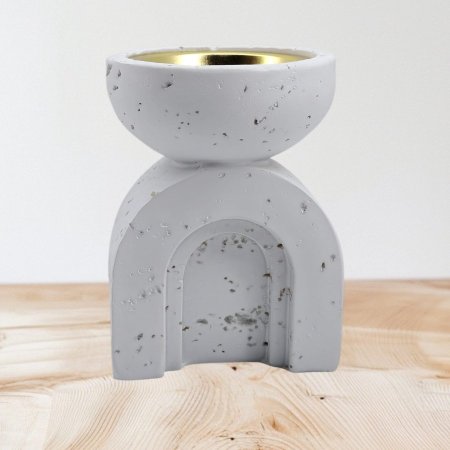 مبخرة حجر شكل قوس & علبة شفاف