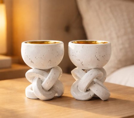 مبخرة حجر معرجة & علبه شفاف (6*9) سم