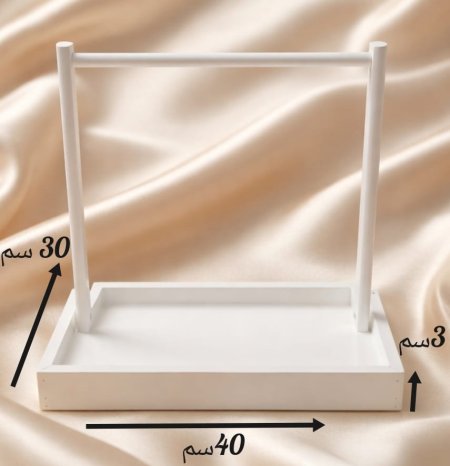 صينية خشب مع يد (تركيب) 40*30*3سم