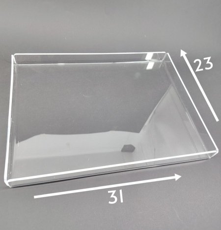 صينيه اكريلك شفاف مقوى 23*31 سم