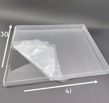صينية اكريلك شفاف مقوى 41*30*3 سم