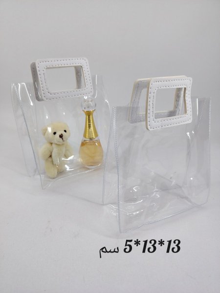 أكياس شفاف تقيل يد جلد 13*13*5سم