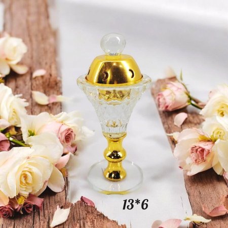 مبخرة كريستال غطاء نحاس رأس كريستال (13*6)سم