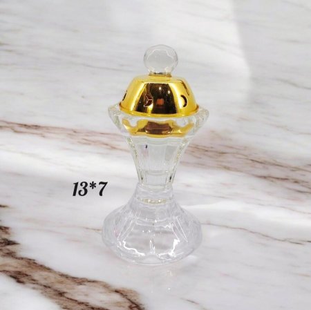 مبخرة زجاج غطاء نحاس رأس كريستال (13*7)
