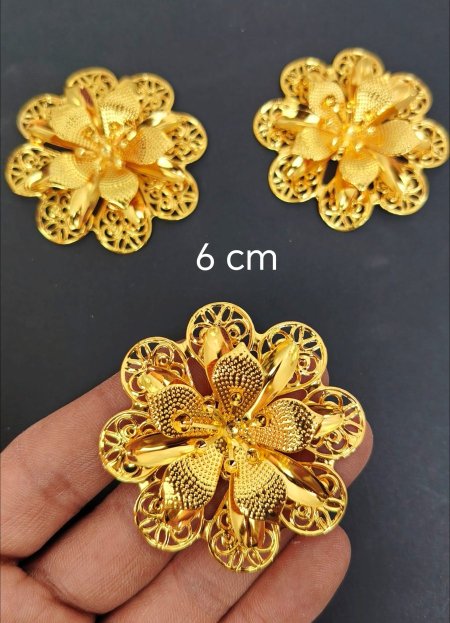 قطع تزيين معدن طبقتين  6 cm