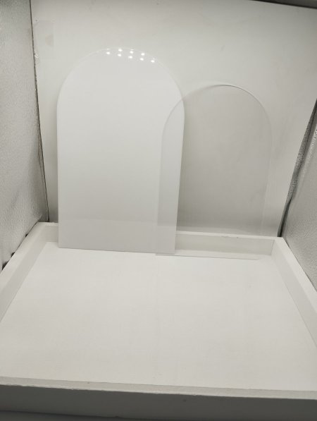 طقم قوس قطعتين .شفاف & ابيض