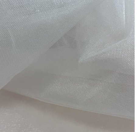 تل قماش  ابيض كريستال ناعم