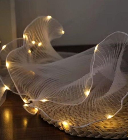 تل لتغليف الورد ( ابيض حافة ضو )