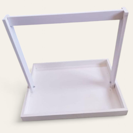 صينية خشب مع يد تركيب