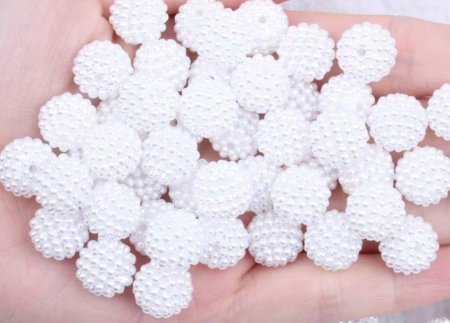 خرز لولو مبزر ابيض