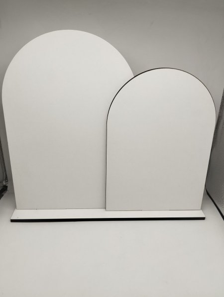 طقم قوس سادة خشب cnc قوي قطعتين مع قاعدة