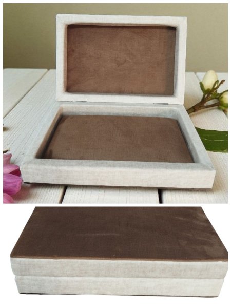 صندوق مهر ( خشب قوي غلاف قماش)