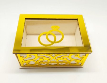 علبة توزيعات جرار من الخشب والاكريلك