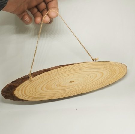 كوستر خشب طبيعي مع تعليقه ( للحفر)