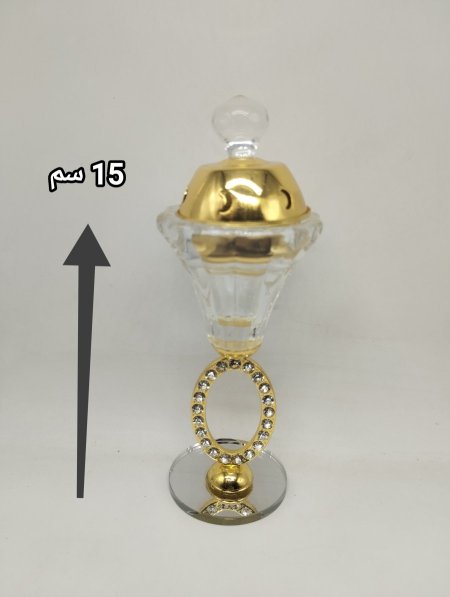 مبخرة كريستال غطاء نحاس مرصعه الماس
