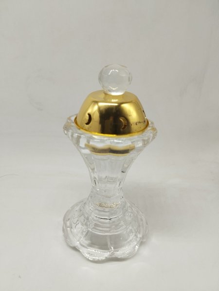 مبخرة زجاج غطاء نحاس