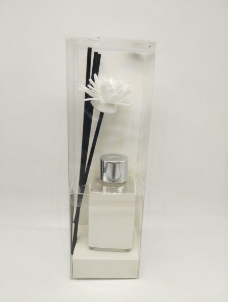 عطر فواح زجاج اطار جلد & علبه شفاف