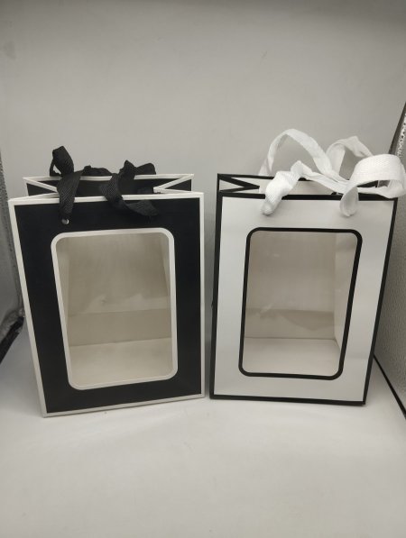 اكياس كرتون وجه شفاف 10*15*20سم