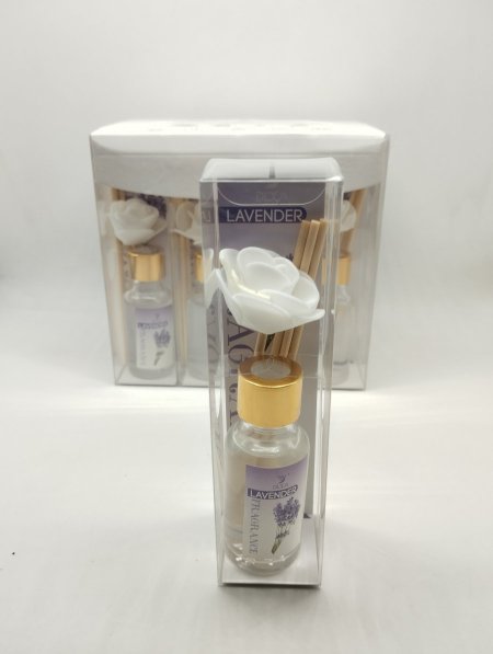 عطر فواح mini مع وردة & علبة شفاف