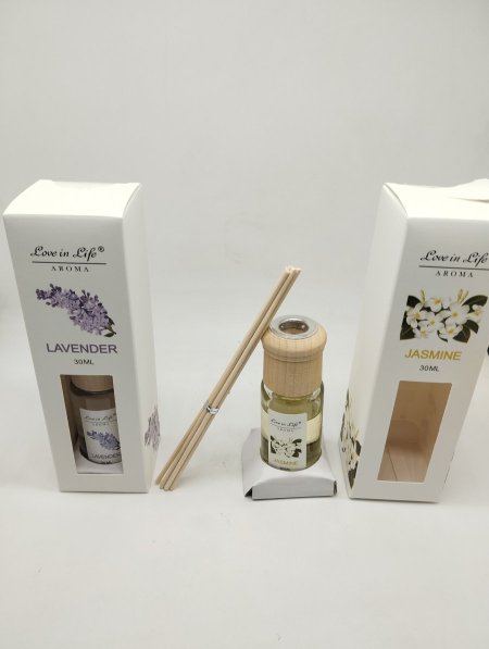 عطر فواح زجاج غطاء خشب